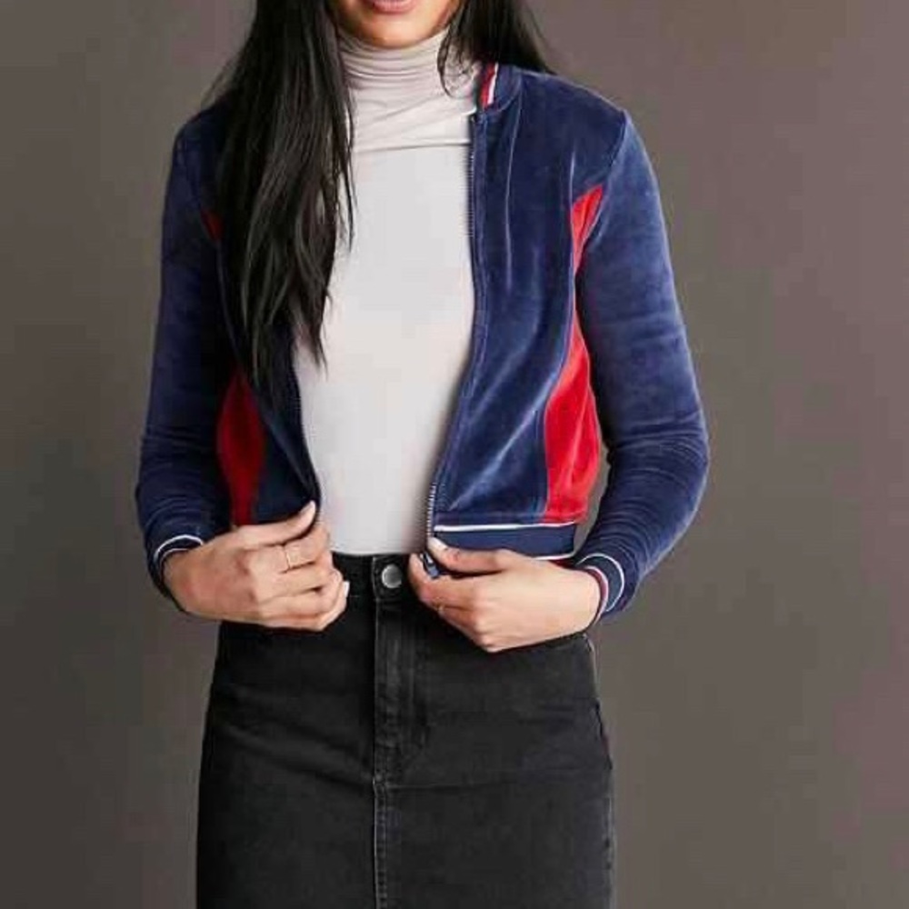 Velour Crop Jacket